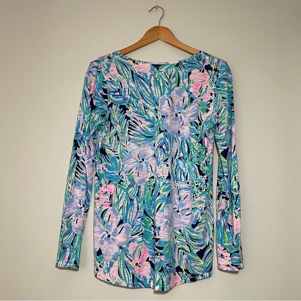 Lilly Pulitzer Etta Long Sleeve Bermudaful Shirt - Picture 6 of 6